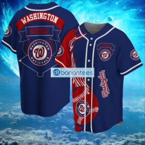 MLB Washington Nationals Logo Classic Design Fire Ball Baseball Jersey Shirt Full Print Product Photo 1