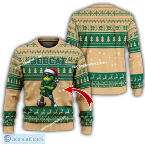 NCAA Ohio Bobcats Grinch Style Ugly Christmas Sweater Gift For Adult - NCAA Ohio Bobcats New Grinch Ugly Christmas Sweater Photo 1