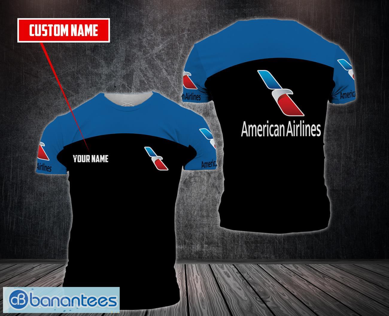 3d all over printed american airlines 3d t shirt gift custom name image 3D All Over Printed American Airlines 3D T-Shirt Gift Custom Name Product Photo 1