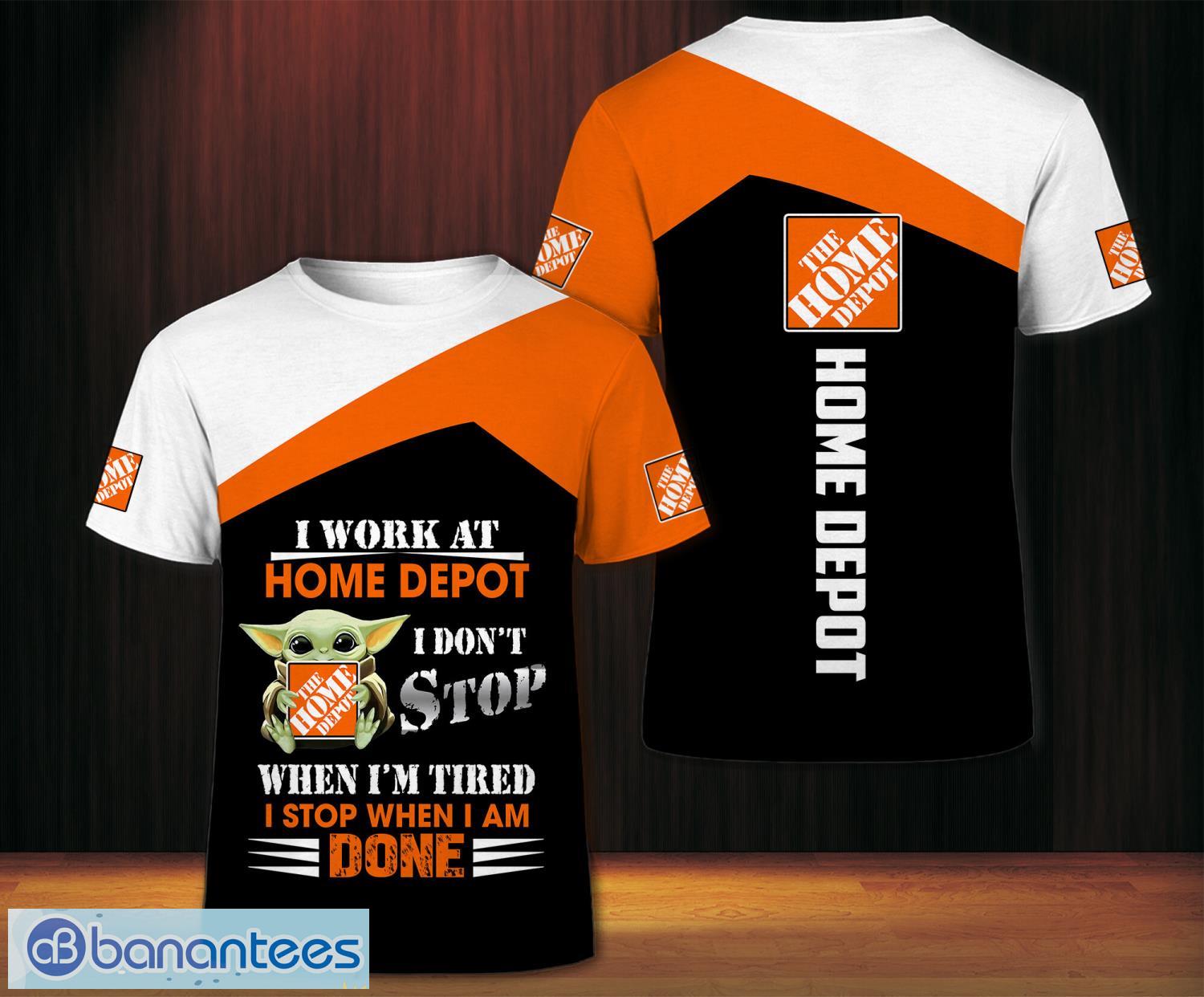 3d all over printed home depot team 3d t shirt image 3D All Over Printed home depot Team 3D T-Shirt Product Photo 1