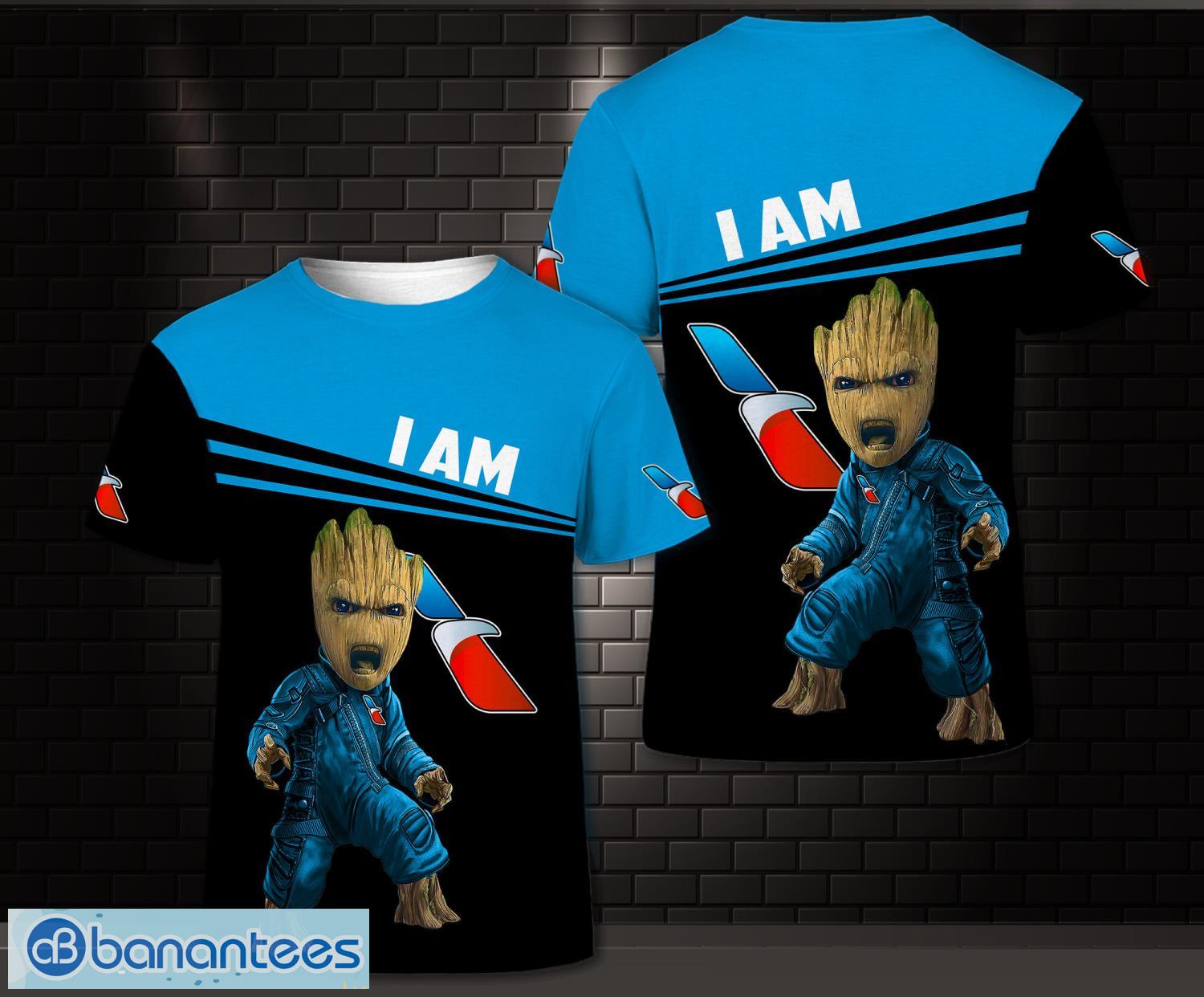 3d all over printed i am american airlines team 3d t shirt image 3D All Over Printed I Am american airlines Team 3D T-Shirt Product Photo 1