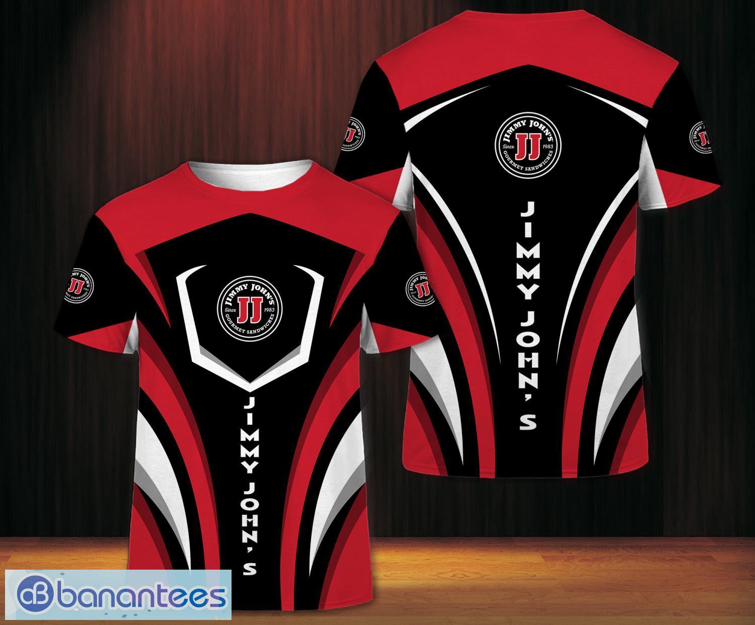 3d all over printed jimmy johns team 3d t shirt image 3D All Over Printed jimmy john's Team 3D T Shirt Product Photo