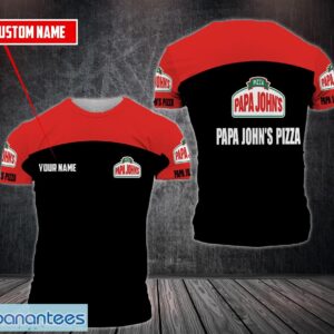 3D All Over Printed papa john's pizza AOP 3D T-shirt For Men And Women Custom Name Product Photo 1