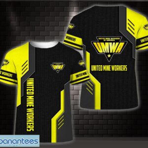 3D All Over Printed united mine workers Limited 3D T-Shirt Product Photo 1