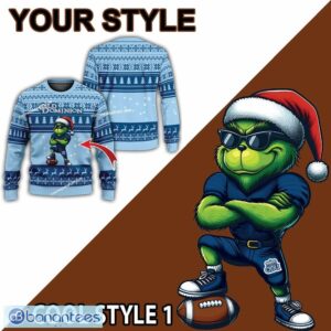 NCAA Old Dominion Monarchs Grinch Style Ugly Christmas Sweater Gift For Adult - NCAA Old Dominion Monarchs New Grinch Ugly Christmas Sweater Photo 2