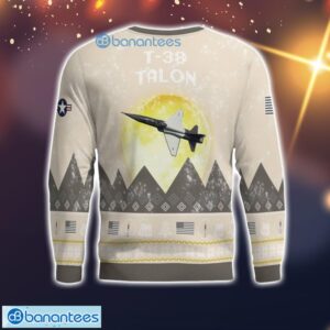 T-38 Talon T38 All Printed Aircraft Moonlight Ugly Christmas Sweater Product Photo 3