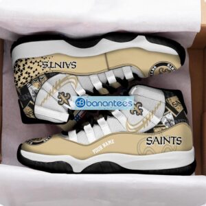 New OrleansSaints Air Jordan 11 Sneakers Custom Name Special Shoes For Fans Product Photo 2