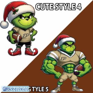 NCAA Purdue Boilermakers Grinch Football Ugly Sweater Gift For Christmas - NCAA Purdue Boilermakers New Grinch Ugly Christmas Sweater Photo 4