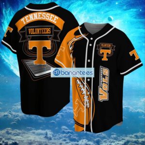 NCAA Tennessee Volunteers Logo Design Fire Ball Baseball Jersey Shirt Full Print Product Photo 1
