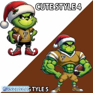 NCAA FIU Panthers Player Grinch Knitted Xmas Sweater Gift Holidays - NCAA FIU Panthers New Grinch Ugly Christmas Sweater Photo 4
