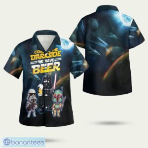 Darth Vader Boba Fett Stormtrooper Come To Dark Side We Have Beer 3D Hawaiian Shirt Summer Style Gift Product Photo 1