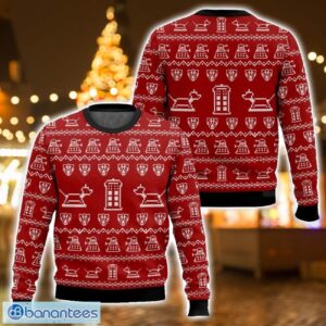 Doctor Who, Timey Wimey, “Bowties are Cool” Christmas Ugly Sweater 3D Printed Sweater Christmas Gift - Doctor Who, Timey Wimey, “Bowties are Cool” Christmas Ugly Sweater-3