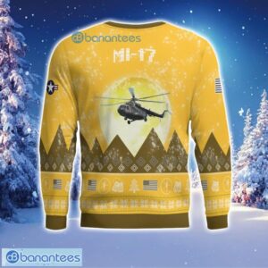Mi-17 Mi17 Aircraft Moonlight 3D Print Ugly Christmas Sweater Christmas Gift Yellow Color Sweater Product Photo 3