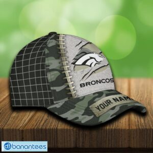 Denver Broncos 3D Hat And Cap Beach Design Camo Green For Fans Gift Custom Name - Denver Broncos 3D Hat And Cap Camo_4
