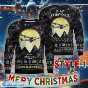 Aircraft Moonight B-47 Stratojet B47 Knitted Christmas 3D Sweater Gift For Adult - B-47 Stratojet B47 Aircraft Moonlight Ugly Christmas Sweater_6