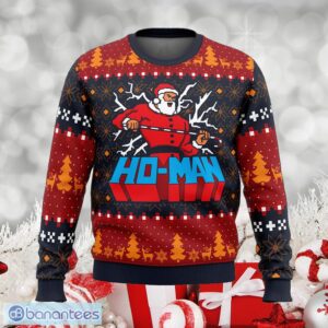 Ho-Man Santa Claus Candy Ugly Xmas Sweater Gift For Men And Women - Ho-Man Santa Claus Ugly Christmas Sweater Photo_1