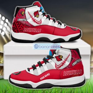 Louisville Cardinals Air Jordan 11 Sneakers Custom Name Special Shoes For Fans Product Photo 1