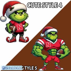 NCAA Nebraska Cornhuskers Player Grinch Ugly Xmas Sweater Gift Holidays - NCAA Nebraska Cornhuskers New Grinch Ugly Christmas Sweater Photo 4