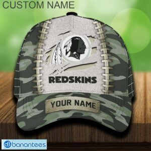 Washington Redskin 3D Hat And Cap Beach Design Camo Green For Fans Gift Custom Name - Washington Redskin 3D Hat And Cap Camo_1
