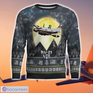 RU-21 UTE RU21 3D Aircraft Moonlight Grey Ugly Christmas Sweater For Fans Product Photo 2