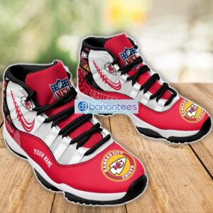 Kansas City Chiefs Air Jordan 11 Sneakers Custom Name Special Shoes For Fans Product Photo 3