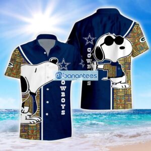 Dallas Cowboys Hawaiian Shirt Snoopy NFL Fans Beach Shirt Product Photo 1