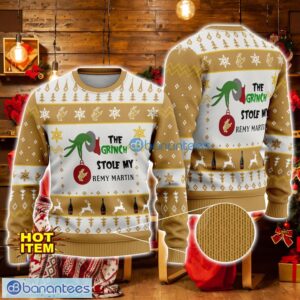 Grinch Stole Remy Martin AOP Ugly Christmas Sweater Christmas Gift Gift For Family Product Photo 1