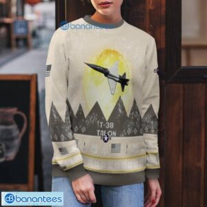 T-38 Talon T38 All Printed Aircraft Moonlight Ugly Christmas Sweater Product Photo 5