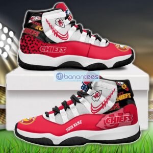 Kansas City Chiefs Air Jordan 11 Sneakers Custom Name Special Shoes For Fans Product Photo 1