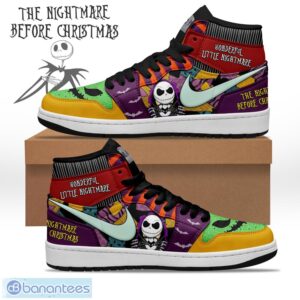 The Nightmare Before Christmas Air Jordan Hightop Sneakers Shoes Air JD1 For Men And Women Product Photo 1