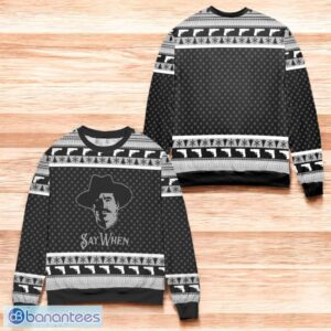 Doc Holliday Tombstone Say When Ugly Christmas Sweater Black Product Photo 1