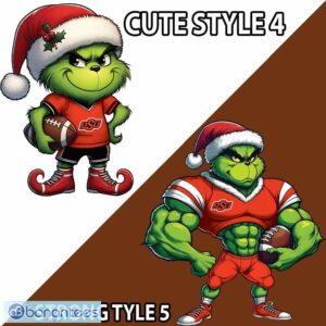 NCAA Oklahoma State Cowboys Player Grinch Ugly Xmas 3D Sweater Gift Holidays - NCAA Oklahoma State Cowboys New Grinch Ugly Christmas Sweater Photo 4