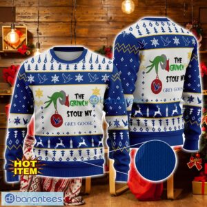 Grinch Stole Grey Goose AOP Ugly Christmas Sweater Christmas Gift Gift For Family Product Photo 1
