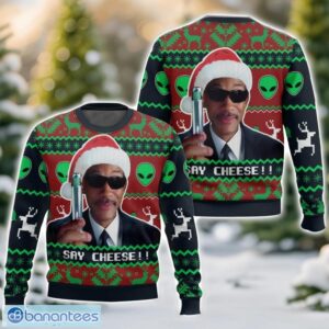 Men in Black, Say Cheese! Christmas Ugly Christmas Sweater 3D All Printed Sweater Christmas Gift Product Photo 1