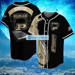 NCAA Purdue Boilermakers Logo Design Fire Ball Baseball Jersey Shirt Full Print Product Photo 1