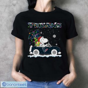 Houston Texans Snoopy And Woodstock Driving Car Cute Snoopy Limited Edition Shirt - Ladies T-Shirt