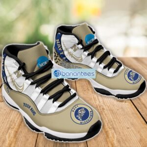 Navy Midshipmen Air Jordan 11 Sneakers Custom Name Special Shoes For Fans Product Photo 3