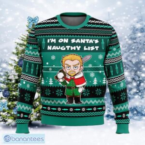 I’m on Santa’s Naughty List Vinland Saga Choir Ugly Christmas Sweater Gift For Adult - I’m on Santa’s Naughty List Vinland Saga Ugly Christmas Sweater Photo_1