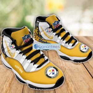 Pittsburgh Steelers Air Jordan 11 Sneakers Custom Name Special Shoes For Fans Product Photo 3