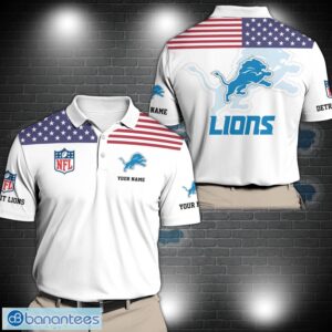 Detroit Lions Sport Polo Shirt Custom Name Sport Gifts Ideas For Father's Days Product Photo 1