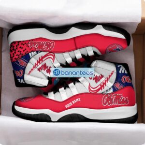 Ole Miss Rebels Air Jordan 11 Sneakers Custom Name Special Shoes For Fans Product Photo 2