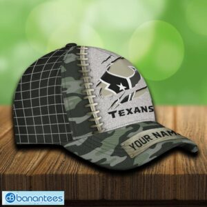 Houston Texans 3D Hat And Cap Beach Design Camo Green For Fans Gift Custom Name - Houston Texans 3D Hat And Cap Camo_4