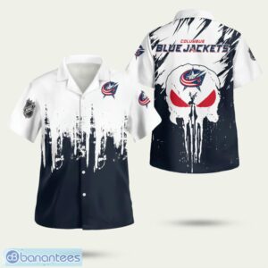 Columbus Blue Jackets Skull 3D Hawaiian Shirt Summer Style Gift Product Photo 1