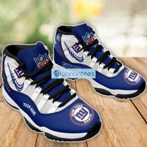 New York Giants Air Jordan 11 Sneakers Custom Name Special Shoes For Fans Product Photo 3