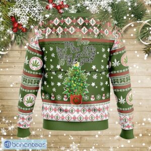 Weed Lit This Year Cold Knitted Christmas Sweater AOP Gift For Men And Women - Weed Lit This Year Ugly Christmas Sweater Photo_2