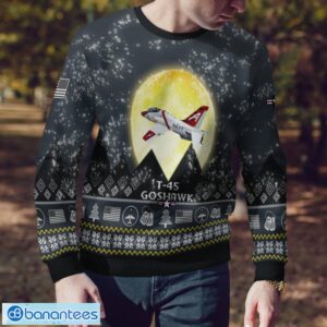 T-45 Goshawk T45 3D Aircraft Moonlight Grey Ugly Christmas Sweater For Fans Product Photo 4