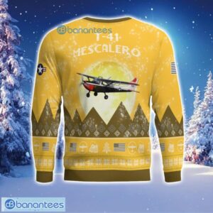 T-41 Mescalero T41 Aircraft Moonlight 3D Print Ugly Christmas Sweater Christmas Gift Yellow Color Sweater Product Photo 3