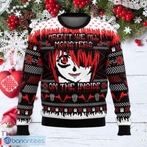 Aren’t We All Monster On The Inside Elfen Lied Joyful Knitted Christmas Sweater AOP Gift Holidays - Aren’t We All Monster On The Inside Elfen Lied Ugly Christmas Sweater Photo_1