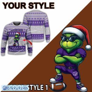 NCAA Kansas State Wildcats Grinch Style Ugly Christmas 3D Sweater Gift For Adult - NCAA Kansas State Wildcats New Grinch Ugly Christmas Sweater Photo 2