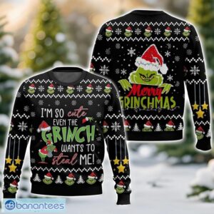I’m So Cute Even The Grinch Wants To Steal Me – The Grinch Ugly Christmas Sweater 3D All Printed Sweater Christmas Gift Product Photo 1